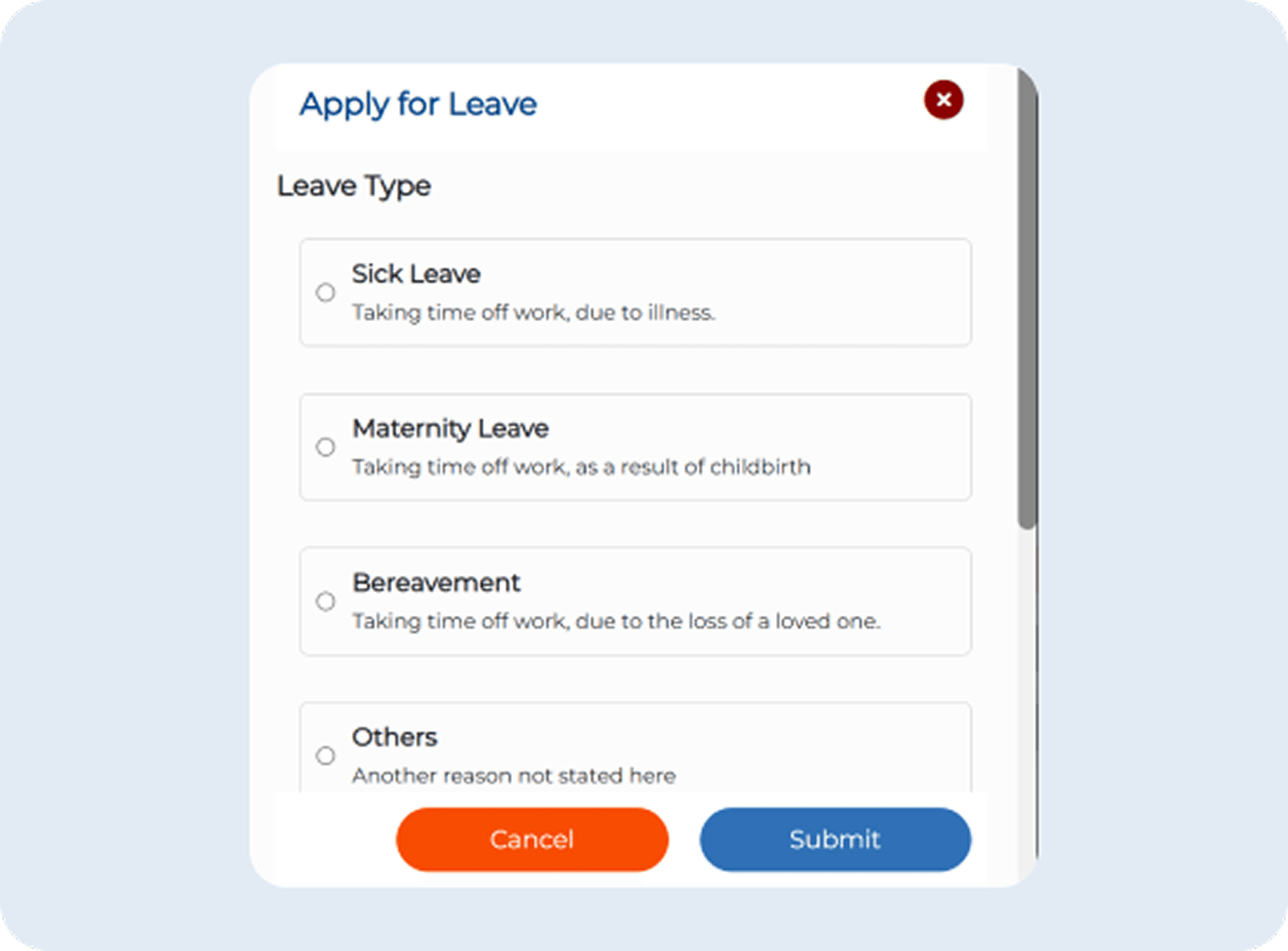 Apply for Leave